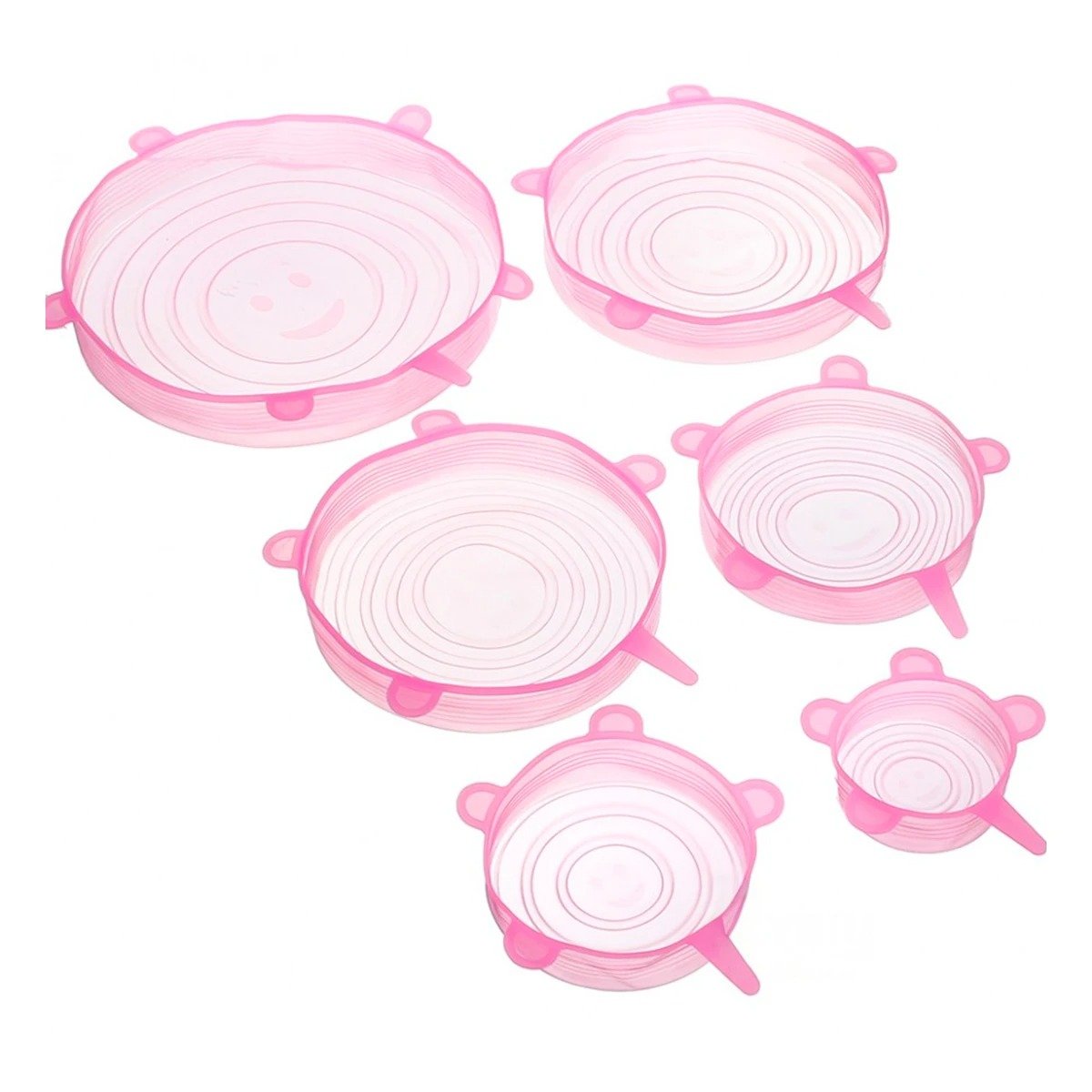 PACK12 HERRAMIENTA 6 TAPAS SILICONA EXTENSIBLES ROSADO SEGURO Y PRACTICO Y+REGALO STICKER - 2