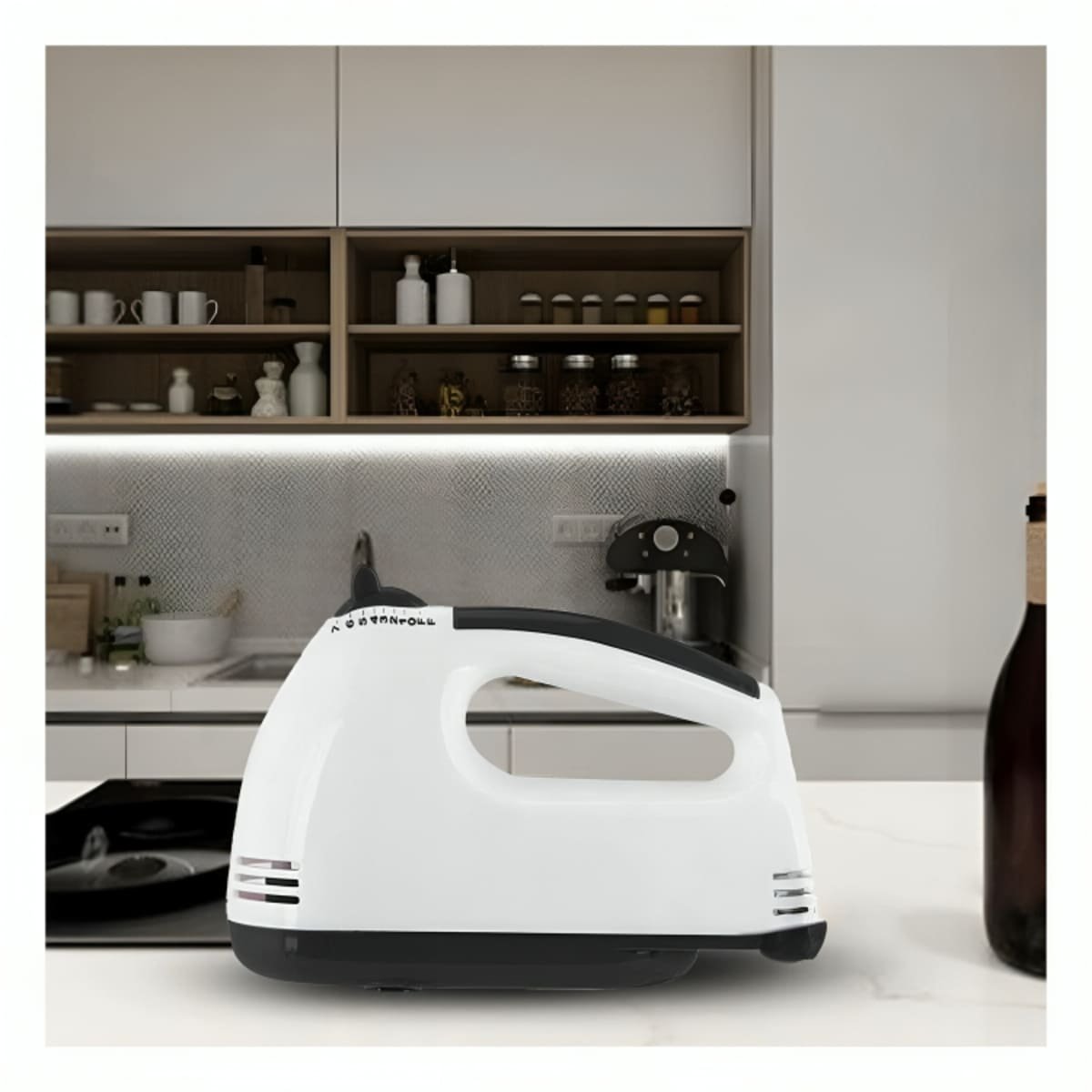 BATIDORA MANO ELECTRICA 7 VELOCIDADES BLANCO CON DISENO COMPACTO DIARIO Y+REGALO STICKER - 5