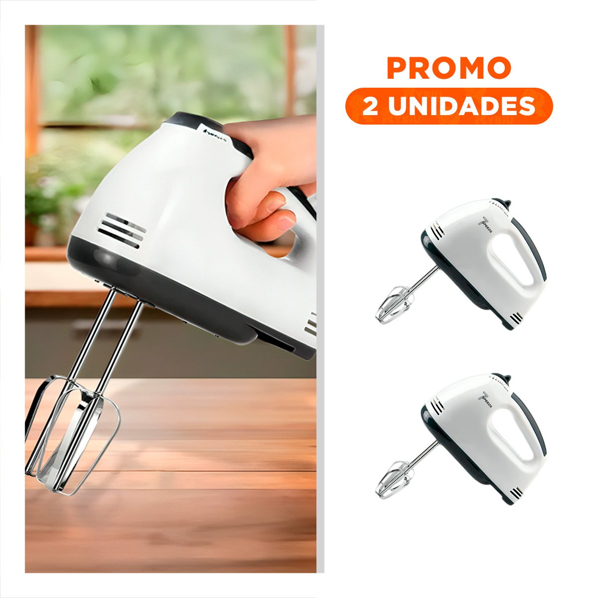 PACK2 EQUIPO MANO ELECTRICA 7 VELOCIDADES BLANCO PRACTICA Y SEGURA DIARIO Y+REGALO STICKER - 1