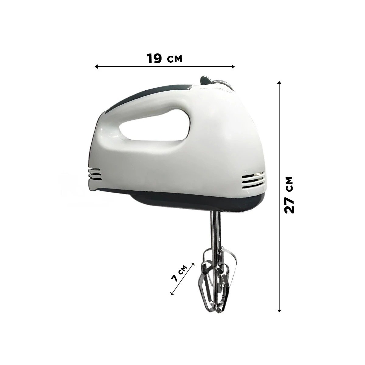 PACK12 UTENSILIO MANO ELECTRICA 7 VELOCIDADES BLANCO COMPACTO Y FACIL TRANSPORTAR - 4