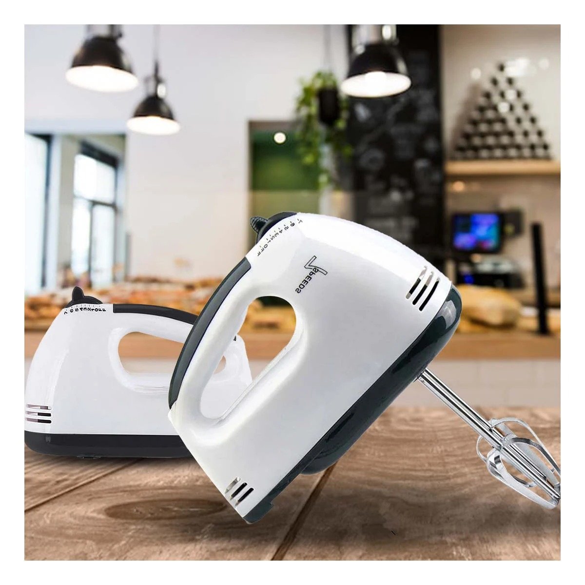 PACK12 UTENSILIO MANO ELECTRICA 7 VELOCIDADES BLANCO COMPACTO Y FACIL TRANSPORTAR - 5