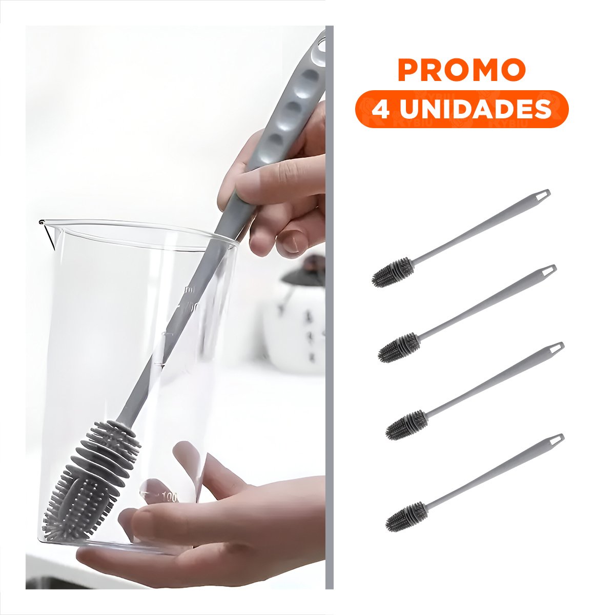 PACK4 HERRAMIENTA DE LAVADO PLOMO CON DISEÑO ELEGANTE EN SU CASA REAL LINDA - 1