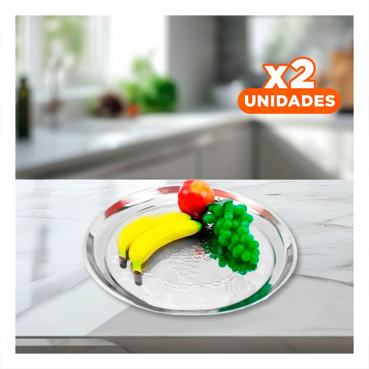 PACK2 BASE DE ACERO 40 CM X 40 CM MODERNA Y FUNCIONAL PARA COCINA ELEGANTE - 1