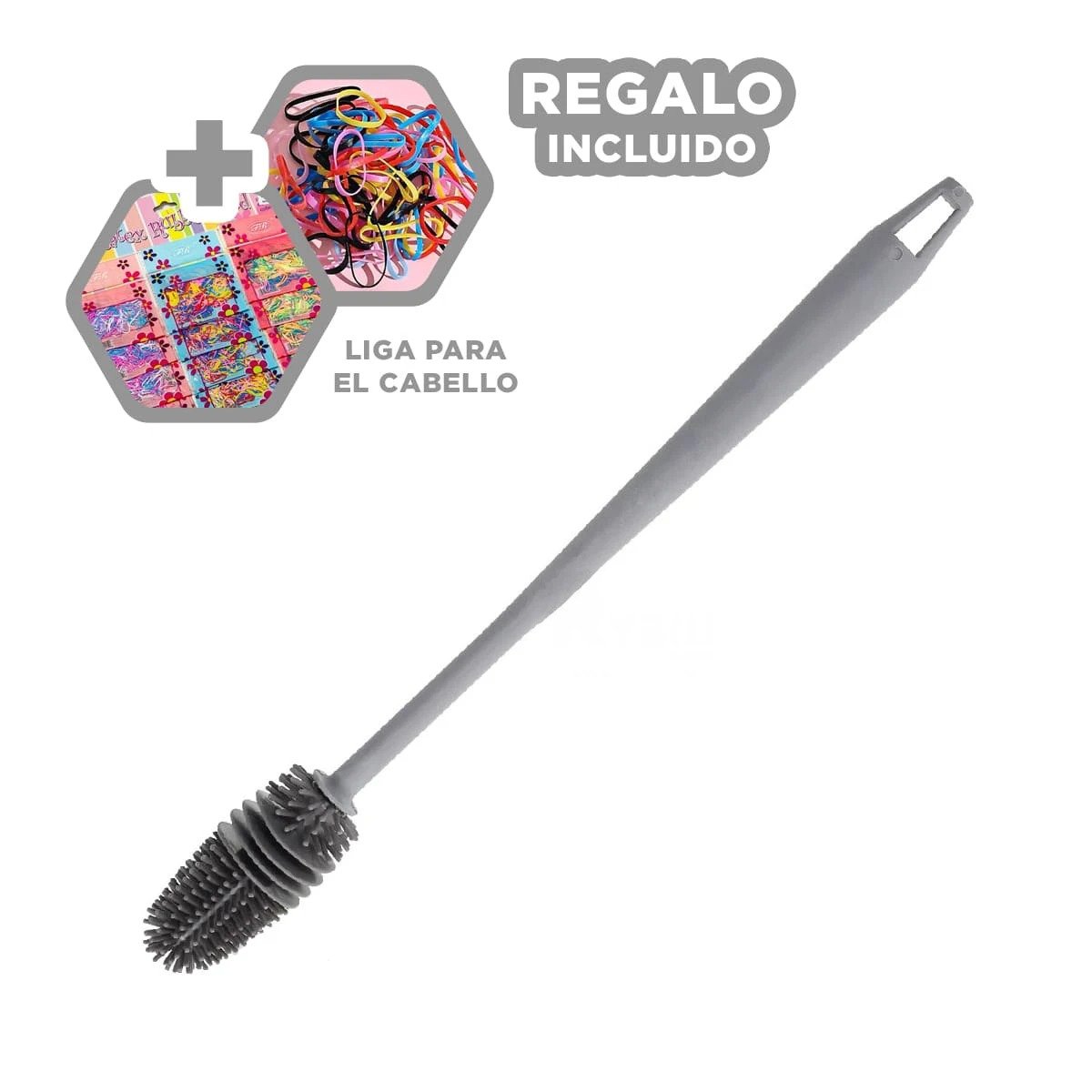 CEPILLO DE SILICONO PARA LIMPIAR BOTELLAS PLOMO PARA LA UTILIDAD DE HIJOS SANOS Y+LIGAS REGALO - 2