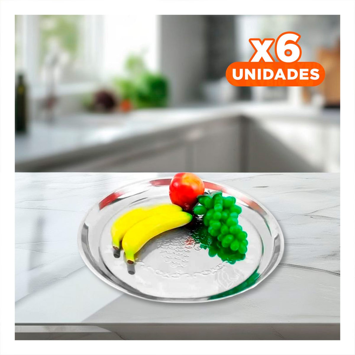 PACK6 PLACA DE ACERO 40 CM X 40 CM FUNCIONAL Y FACIL DE LIMPIAR EN CASA Y+PAPEL REGALO - 1
