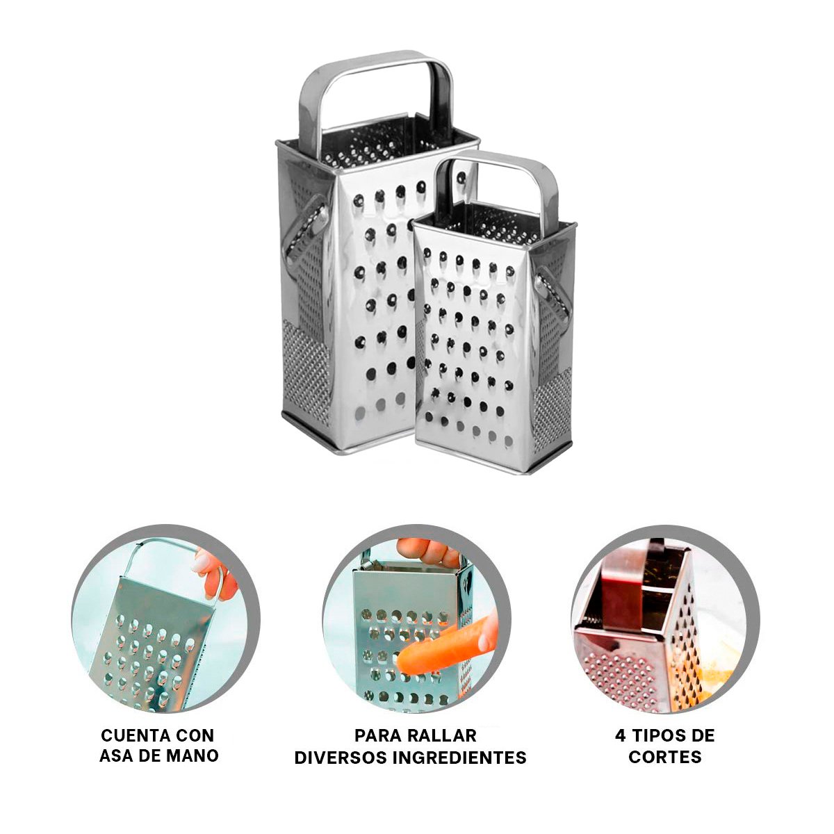 MOLINO DE METAL ACERO INOXIDABLE SEGURO Y RESISTENTE TODO TIPO DE ALIMENTOS Y+PAPEL REGALO - 5