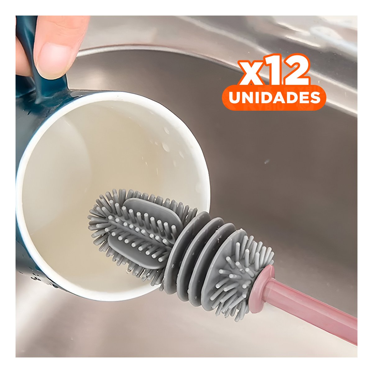 PACK12 SOPORTE DE LIMPIEZA ROSADO DE TACTO LISO PARA TODOS SUS OBJETOS LINDOS Y+REGALO STICKER - 1