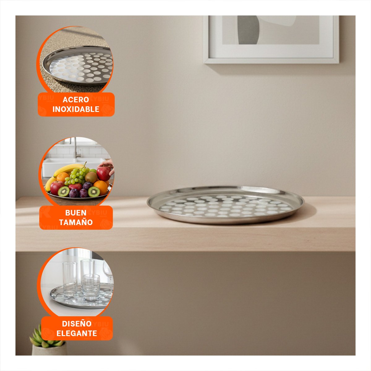 PACK6 PLACA DE ACERO 40 CM X 40 CM COMPACTA Y RESISTENTE PARA COCINA ELEGANTE - 2