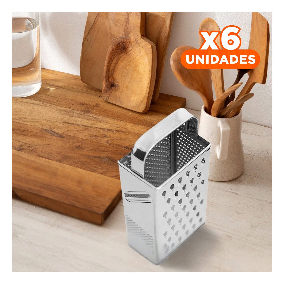 PACK6 RASPADOR DE METAL MANGO ANTIDESLIZANTE FACIL DE MANEJAR EN COCINA Y+PAPEL REGALO - 1