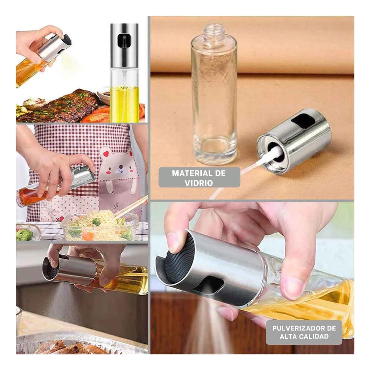PACK12 DOSIFICADOR SPRAY VIDRIO PLATEADO FACIL DE USAR Y MANTENER LIMPIO - 2