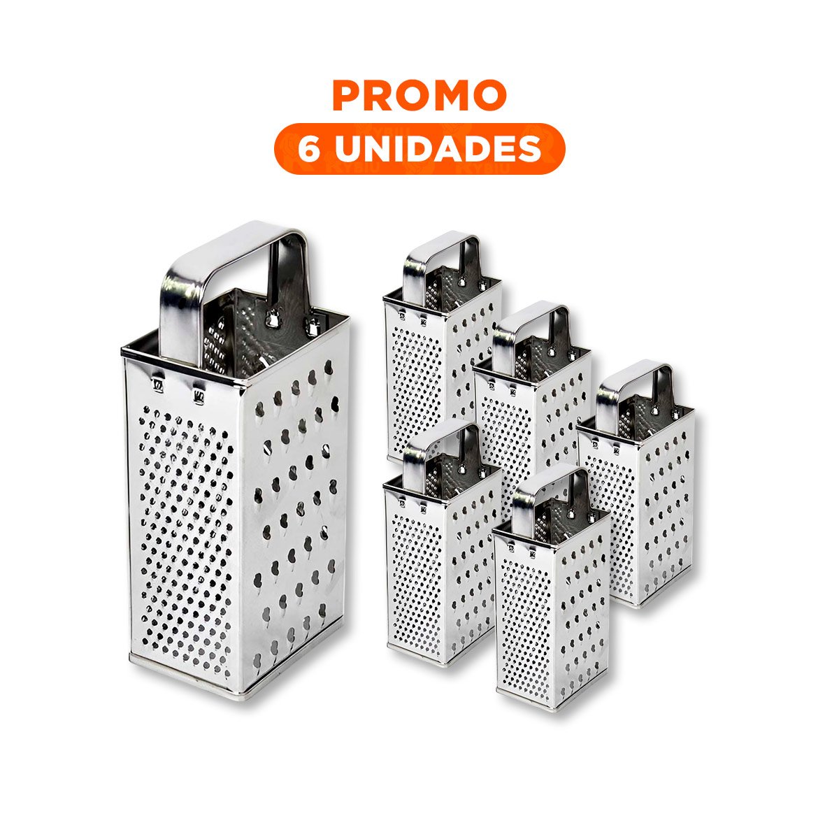 PACK6 MOLINILLO LIGERO DE METAL MULTIUSO QUESO VERDURAS Y FRUTAS FACIL DE USAR Y+REGALO STICKER - 1