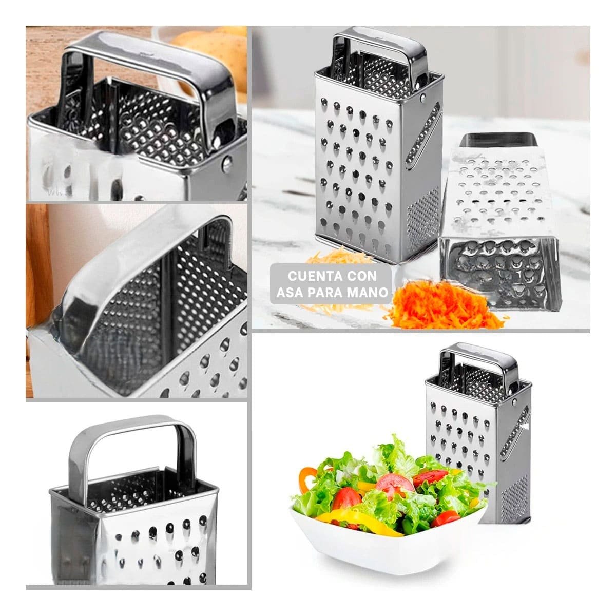 TRITURADOR DE METAL ACERO INOXIDABLE SEGURO Y RESISTENTE TODO TIPO DE ALIMENTOS Y+PAPEL REGALO - 3