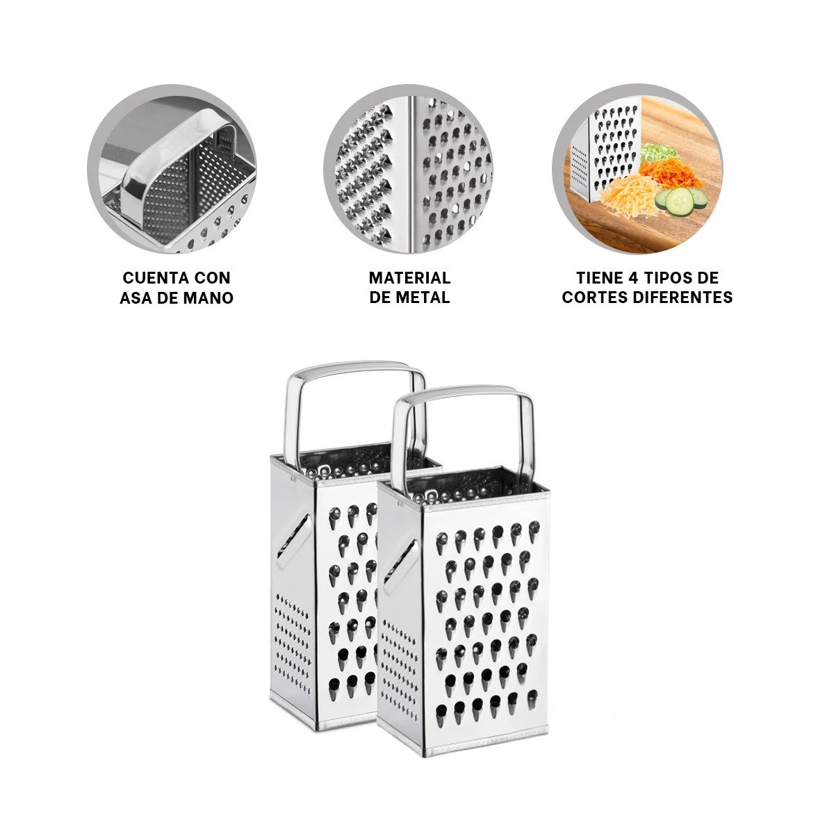 TRITURADOR DE METAL ACERO INOXIDABLE SEGURO Y RESISTENTE TODO TIPO DE ALIMENTOS Y+PAPEL REGALO - 5