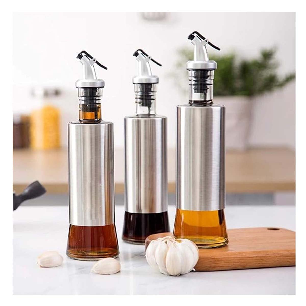 ACEITERO DE VIDRIO CON VERTEDOR 300ML FACIL DE LLENAR Y MANTENER ORDEN Y+REGALO STICKER - 2