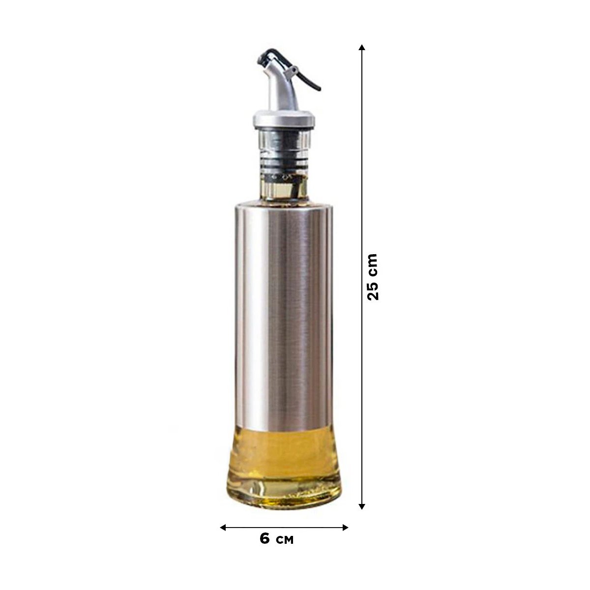 ACEITERO DE VIDRIO CON VERTEDOR 300ML FACIL DE LLENAR Y MANTENER ORDEN Y+REGALO STICKER - 4