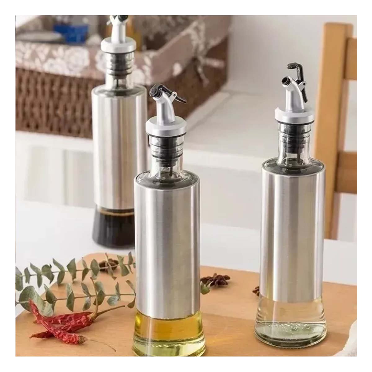PACK12 VERTEDOR VIDRIO TRANSPARENTE PICO DOSIFICADOR 300ML PRACTICO Y SEGURO Y+REGALO STICKER - 3