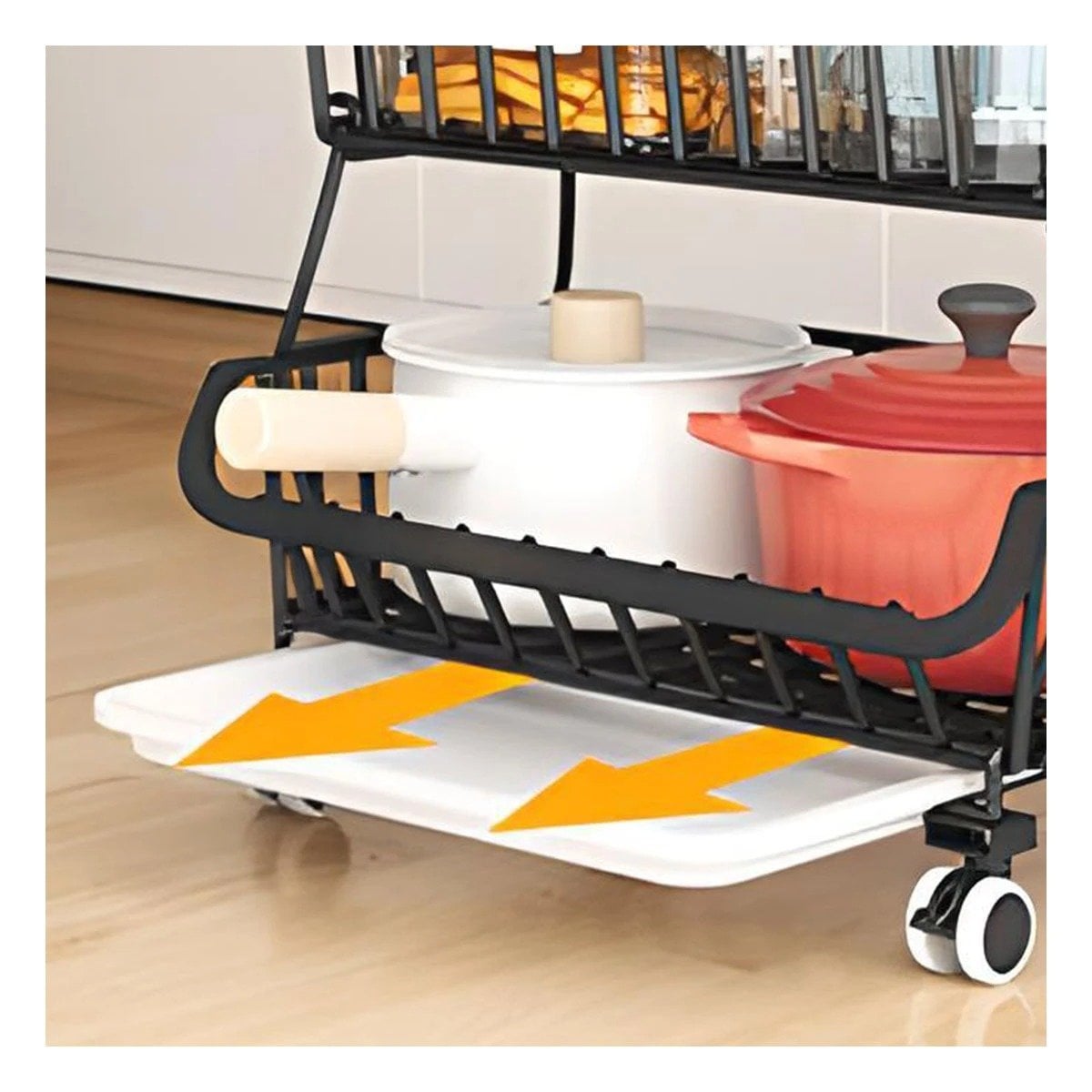CESTA 4 NIVELES NEGRO DE MATERIAL FUERTE EN SU HOGAR REAL Y+REGALO STICKER - 2