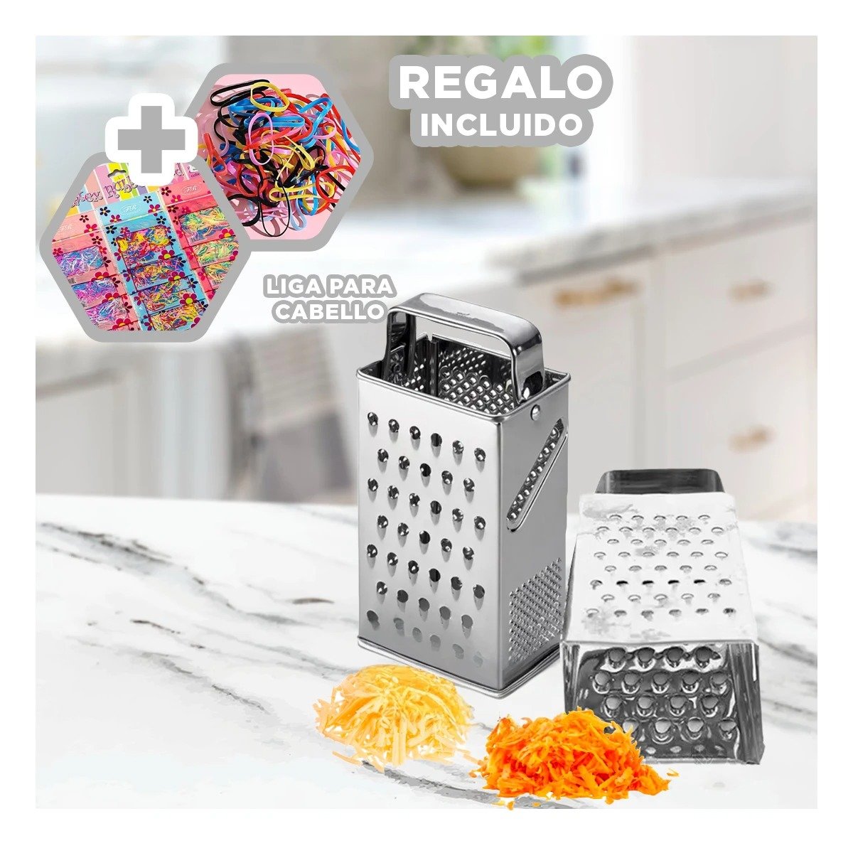 TRITURADOR DE METAL QUESO VERDURAS Y FRUTAS ACERO DURABLE Y SEGURO Y+LIGAS REGALO - 2