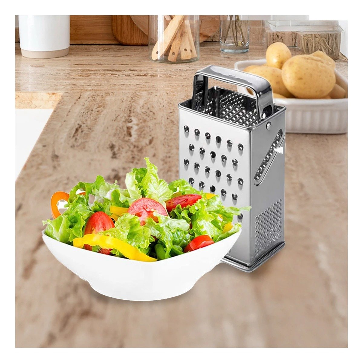 PACK6 DESMENUZADOR DE METAL MULTIUSO QUESO VERDURAS Y FRUTAS Y+REGALO STICKER - 3