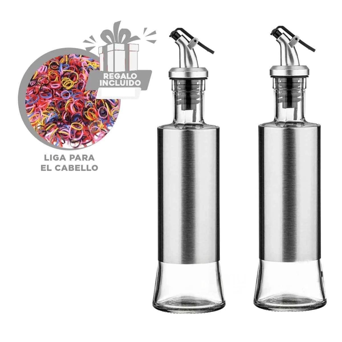 ACEITERO VIDRIO PICO DOSIFICADOR 500ML DURABLE Y SEGURO PARA COCINA Y+LIGAS REGALO - 2