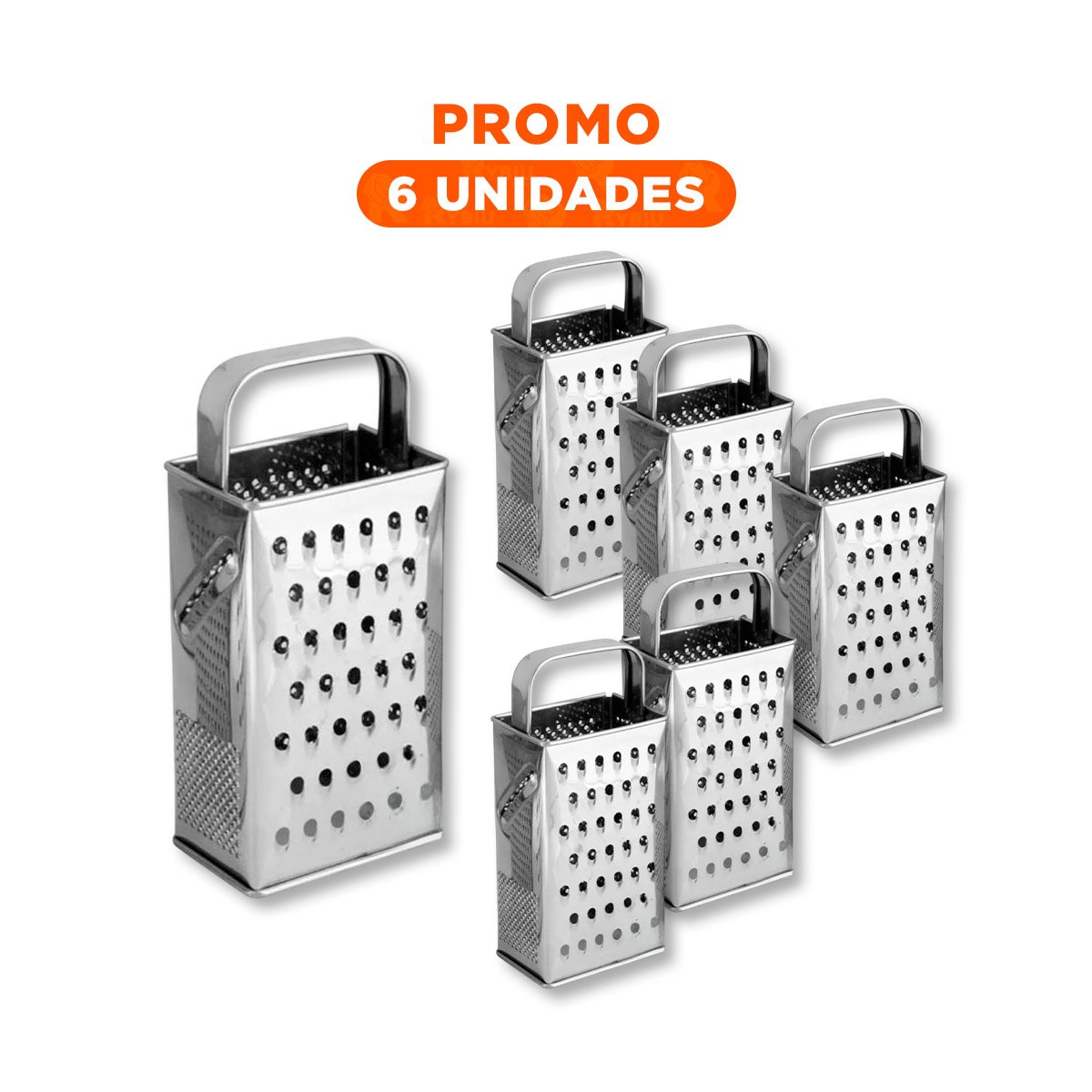 PACK6 RASPADOR DE METAL MULTIUSO QUESO VERDURAS Y FRUTAS FACIL DE LIMPIAR Y+REGALO STICKER - 1