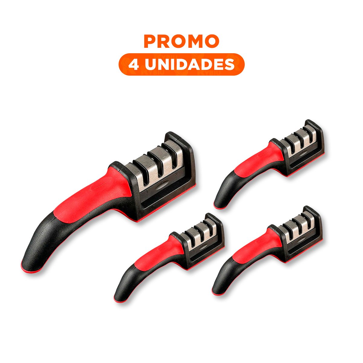 PACK4 PULIDOR PORTATIL 3 TIEMPOS MANGO PLASTICO ROJO NEGRO FACIL USAR - 1