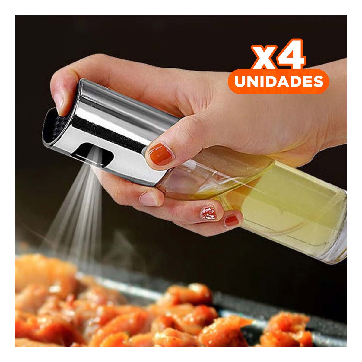 PACK4 DOSIFICADOR SPRAY VIDRIO PLATEADO FACIL DE USAR Y MANTENER LIMPIA CASA Y+REGALO STICKER - 1
