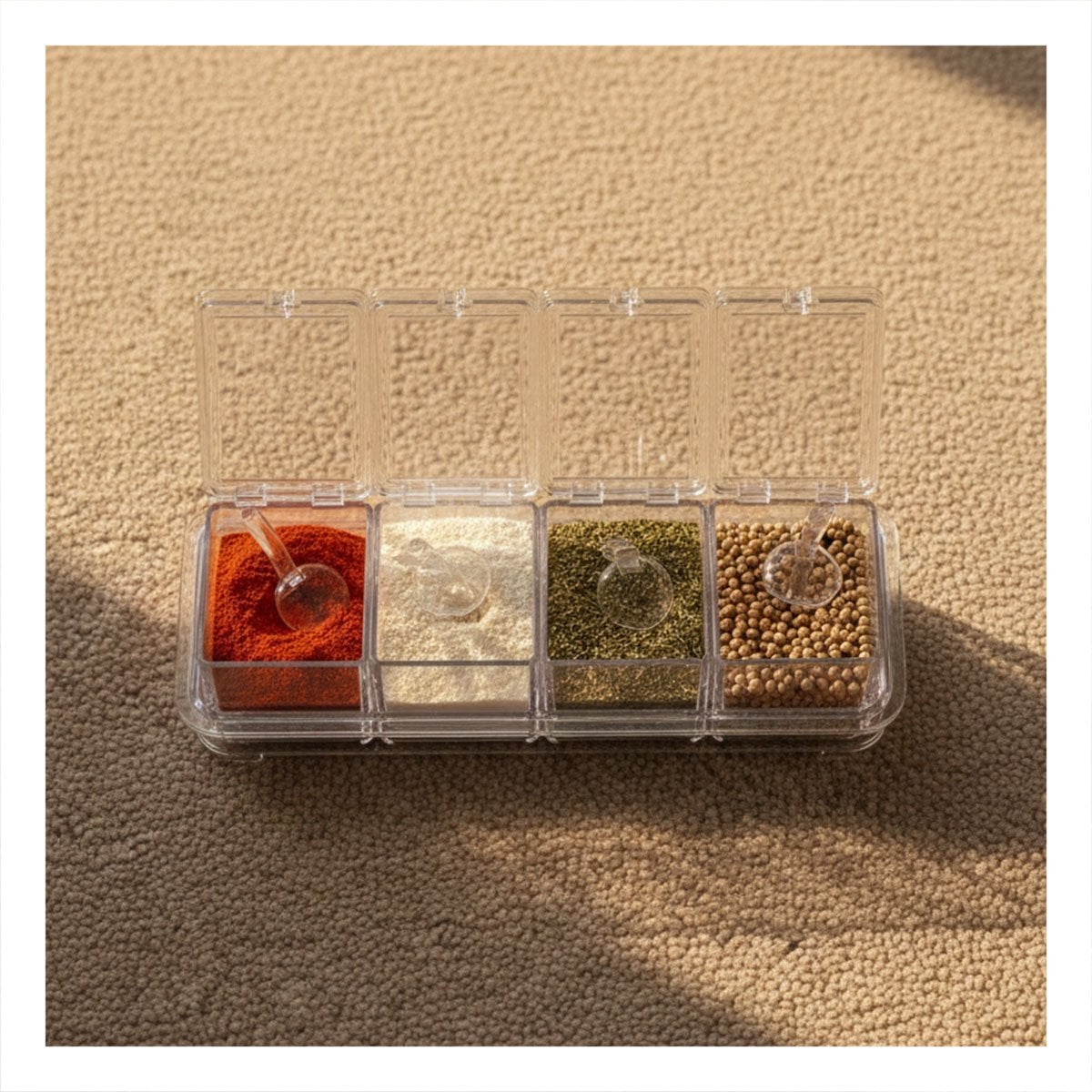PACK2 ORGANIZADOR DE ESPECIAS SET 4 DE ESTILO MODERNO EN SU VIVIENDA REAL Y+PAPEL REGALO - 2