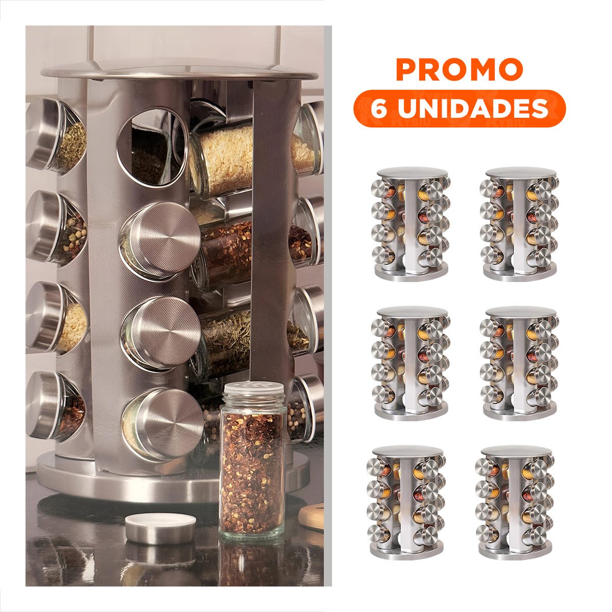 PACK6 ARTICULO DE COCINA 16 FRASCOS PARA UN USO DINAMICO EN SU HOGAR REAL Y+REGALO STICKER - 1