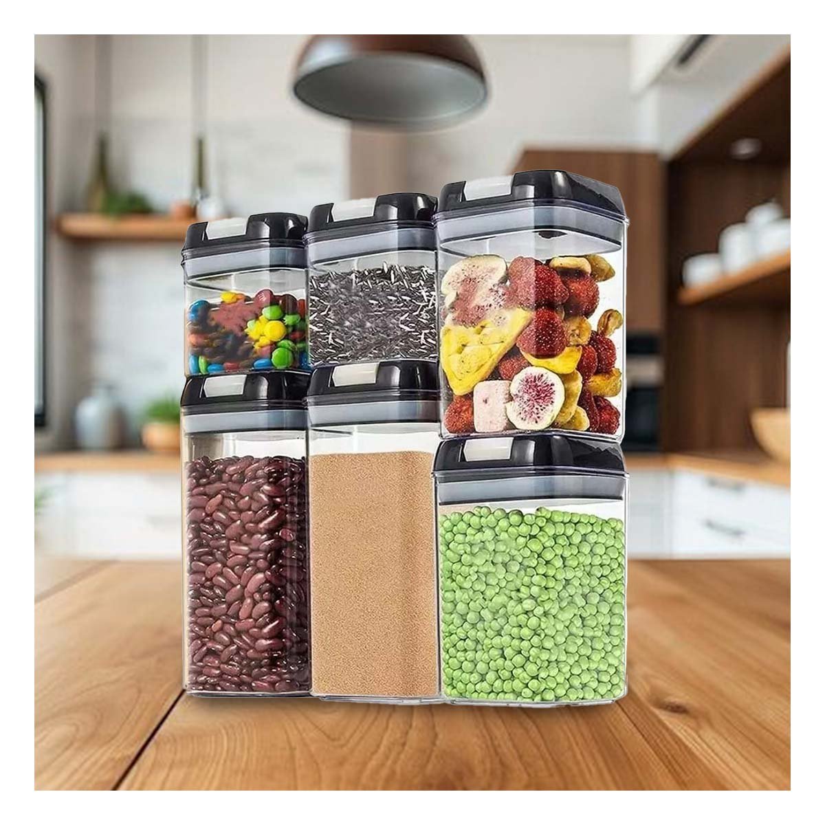 PACK4 ORGANIZADOR DE ACRILICO SET 6 DE GRAN CALIDAD PARA MUCHA CARGA EN CASA Y+PAPEL REGALO - 2