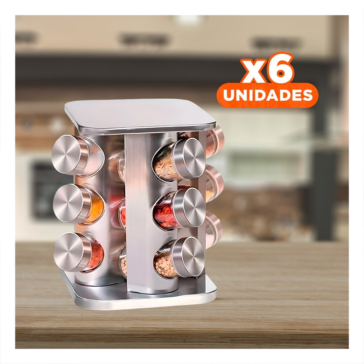 PACK6 ARTICULO DE COCINA 12 FRASCOS GRIS PARA UN AMBIENTE CON MUCHA ARMONIA Y+PAPEL REGALO - 1