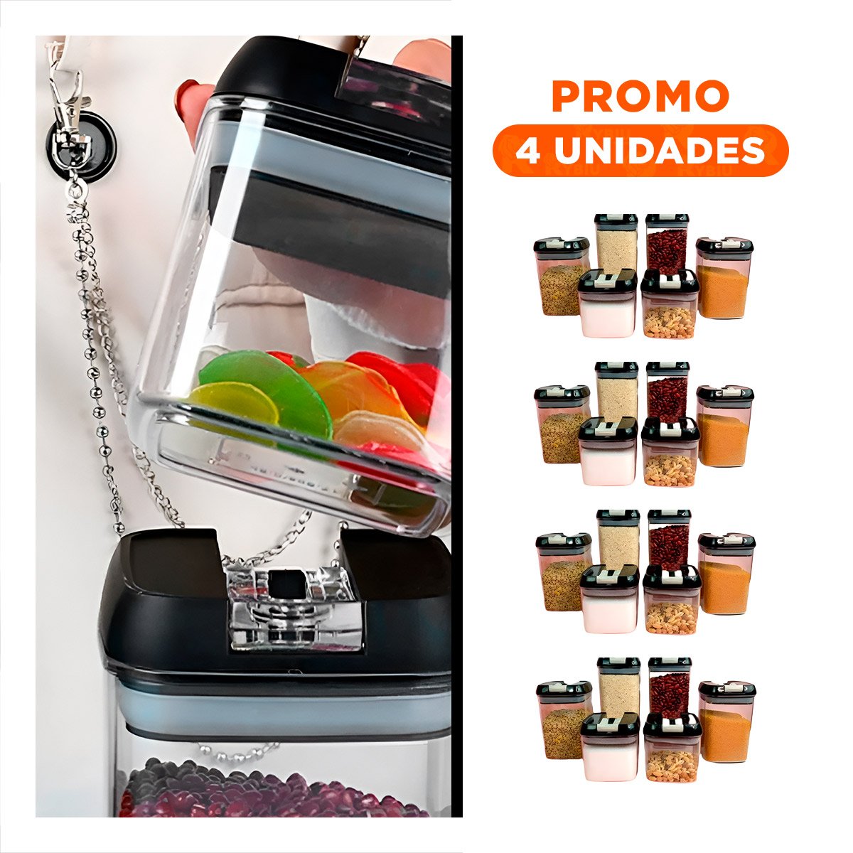 PACK4 ORGANIZADOR DE ACRILICO SET 6 CON DISEÑO ELEGANTE EN SU CASA REAL LINDA - 1