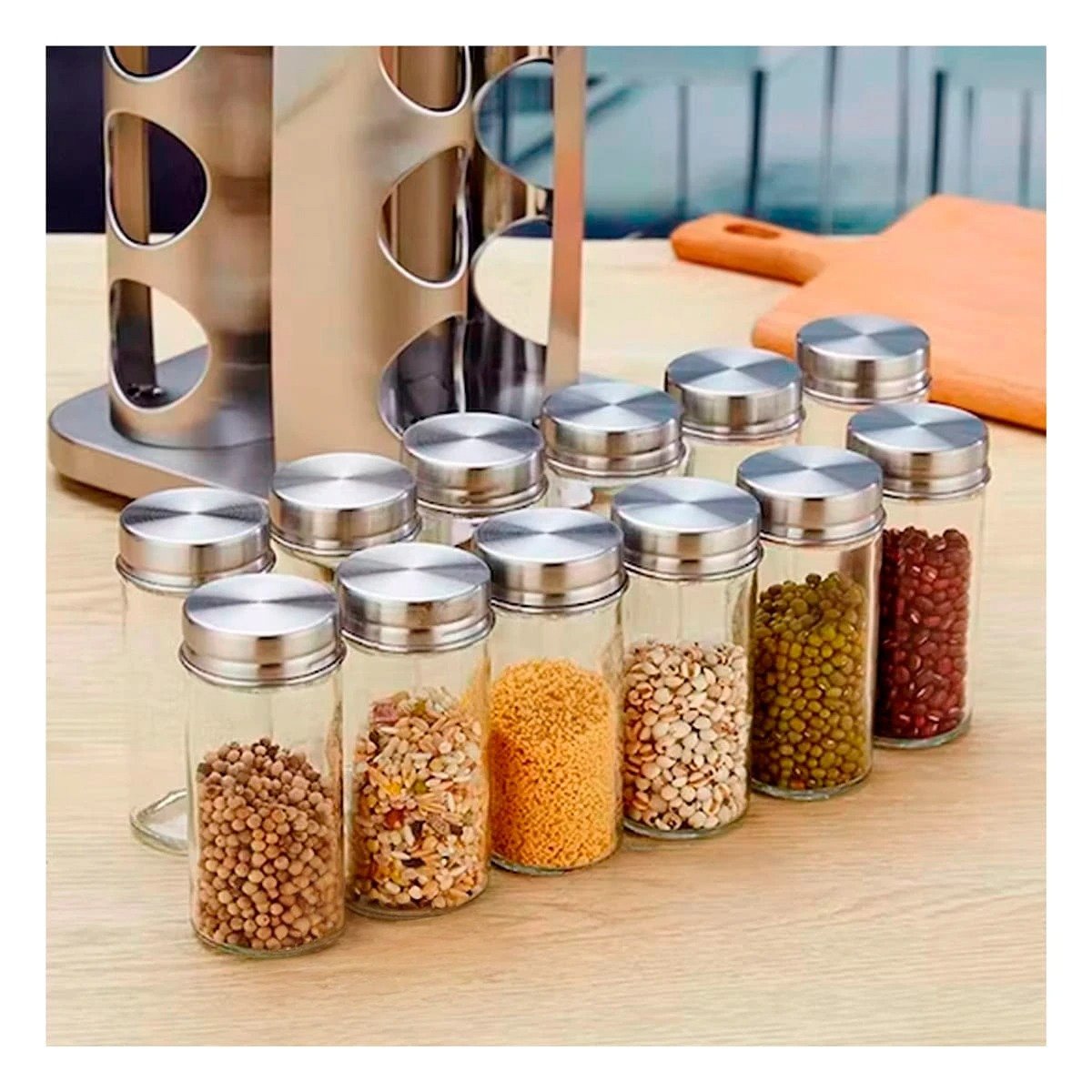 PACK6 ARTICULO DE COCINA 12 FRASCOS GRIS PARA FELICIDAD DE SUS PEQUEÑOS HIJOS - 5