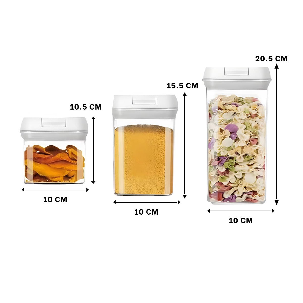 CONTENEDORES DE ALIMENTOS TAPA BLANCA SET 6 PARA LA GESTION EN FAMILIA REAL Y+PAPEL REGALO - 4