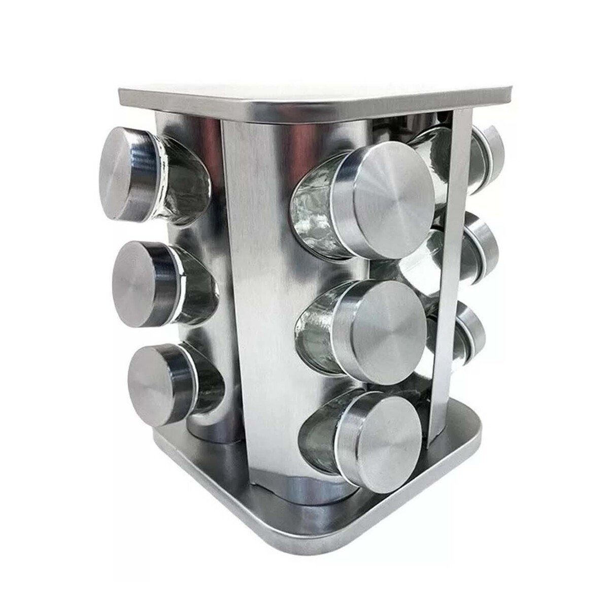 PACK4 ORGANIZADOR DE ESPECIAS 12 FRASCOS GRIS DE GRAN CALIDAD PARA MUCHA CARGA Y+PAPEL REGALO - 3