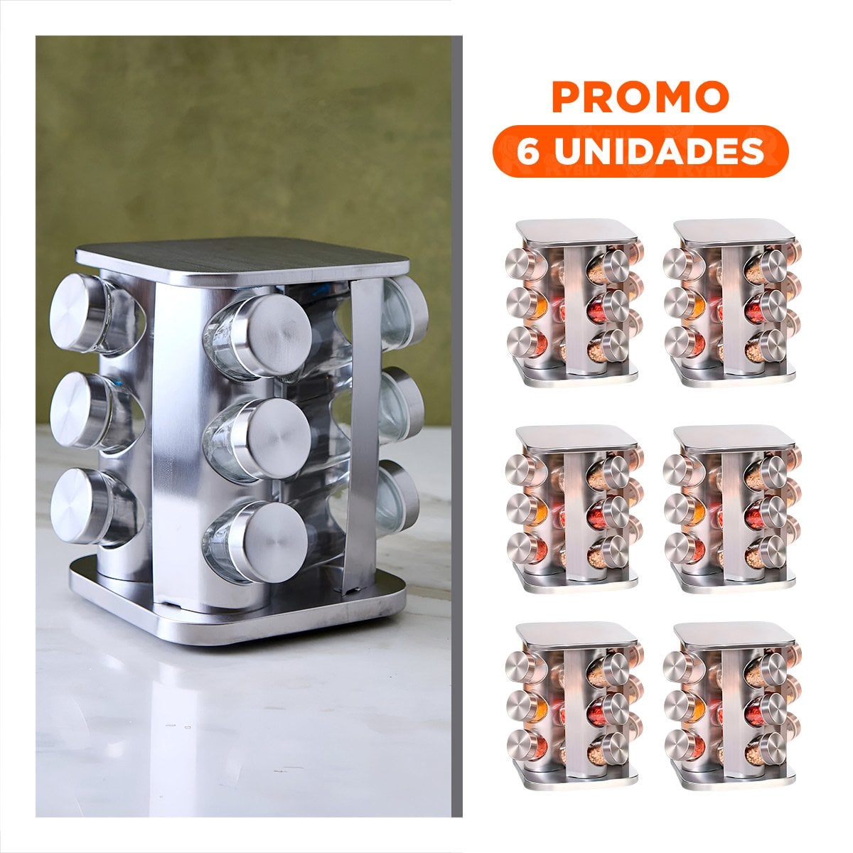 PACK6 ARTICULO DE COCINA 12 FRASCOS GRIS PARA UN USO DINAMICO EN SU HOGAR REAL Y+REGALO STICKER - 1