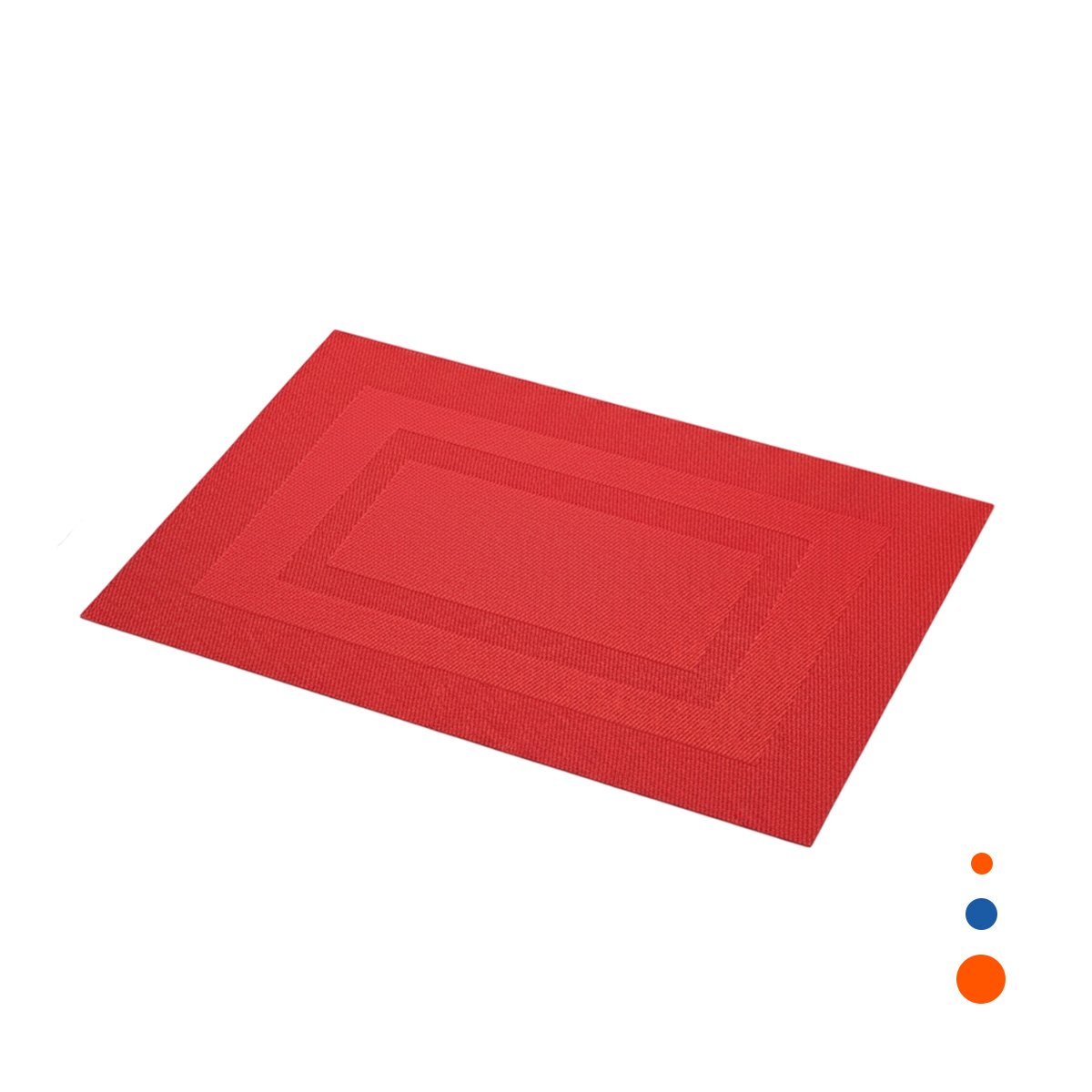 PACK6 CONJUNTO PARA MESA ELEGANTE 6 INDIVIDUAL RECTANGULAR CON BORDE RAYAS Y+REGALO STICKER - 2