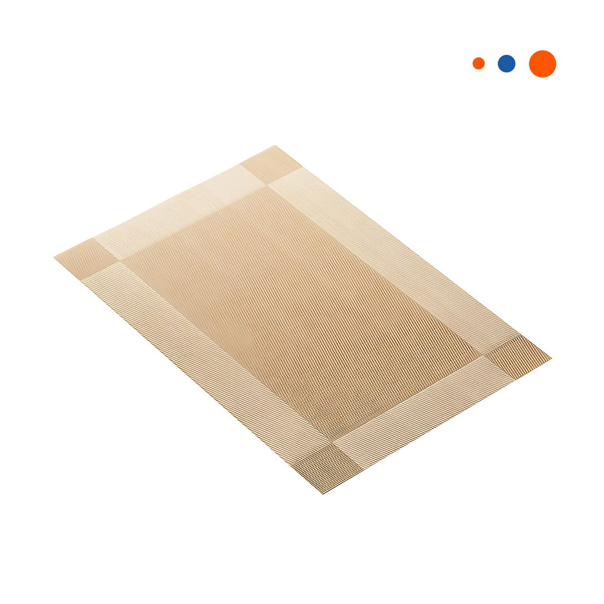 PACK2 BASE INDIVIDUAL DORADA RECTANGULAR 30X45 CM PARA COMEDOR SOFISTICADO Y+REGALO STICKER - 2