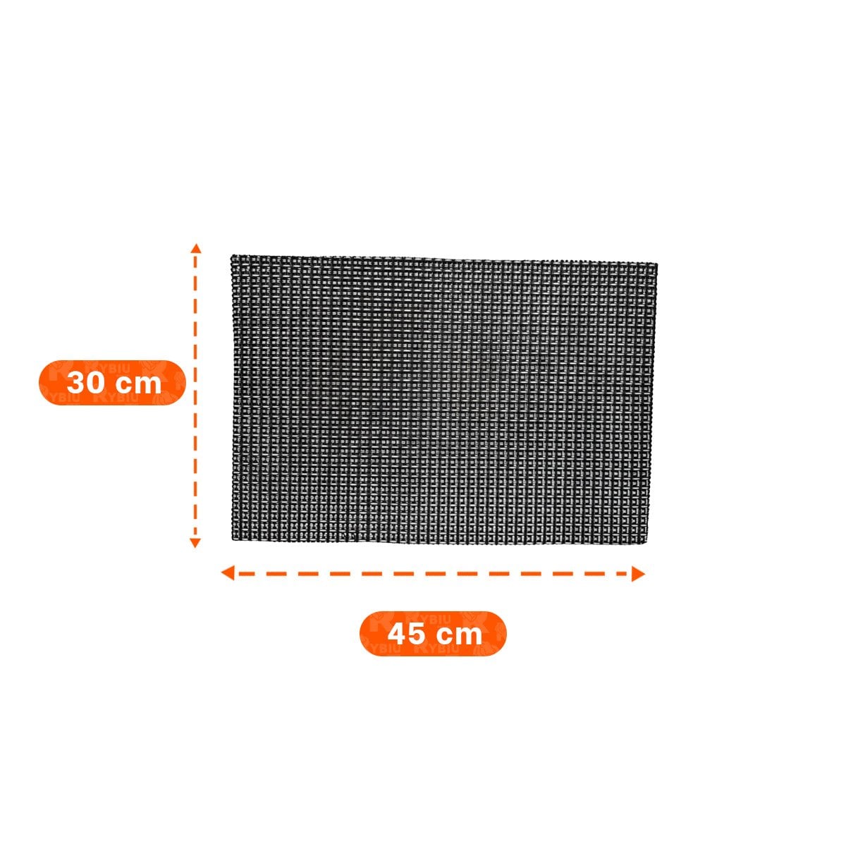 KIT 6 INDIVIDUALES PATRON MALLA GRANDE NEGRO Y BLANCO 30X45CM PARA COCINA Y+REGALO STICKER - 4