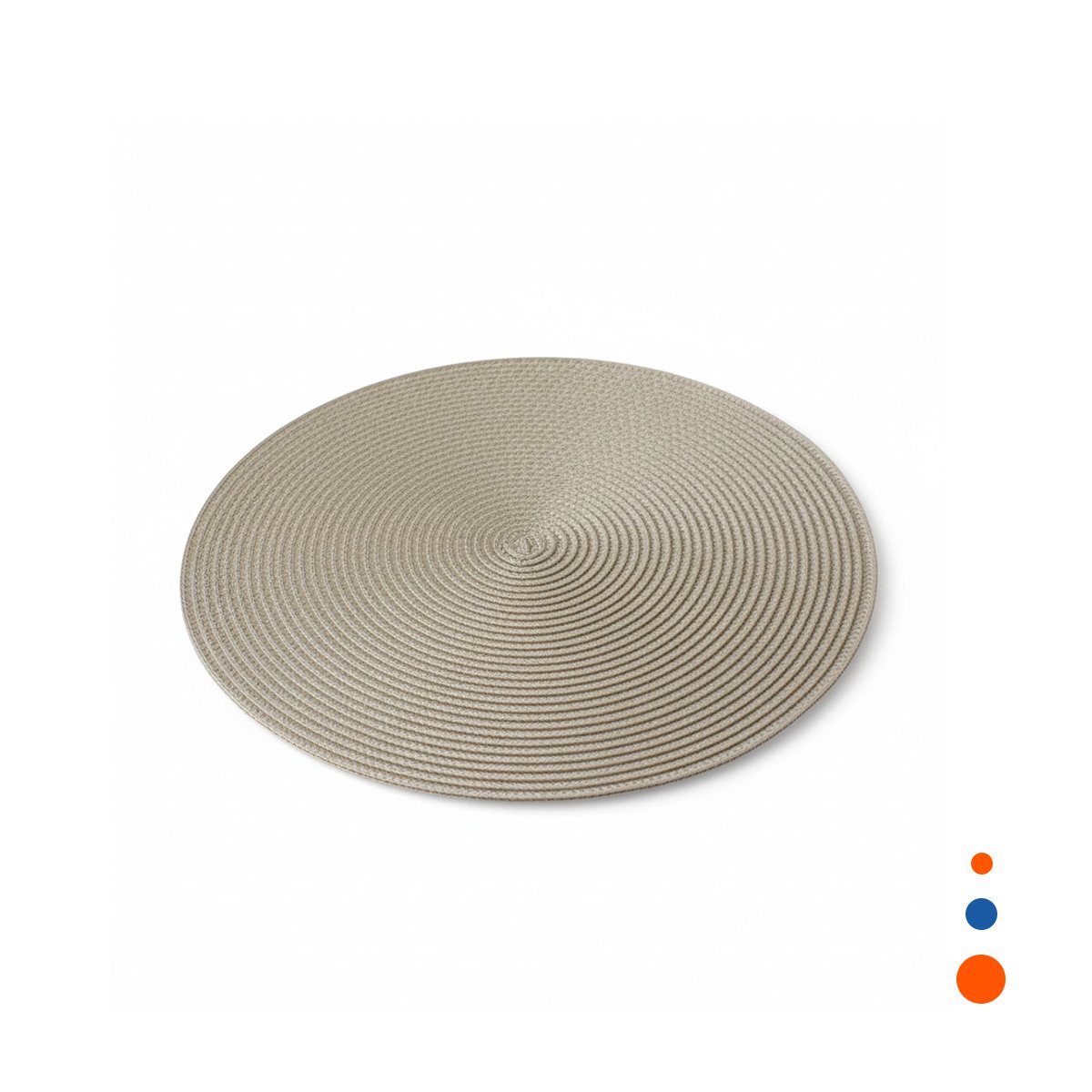 PACK6 TAPETE DE MESA CIRCULAR BOHO BEIGE OSCURO PARA COMEDOR Y+REGALO STICKER - 2