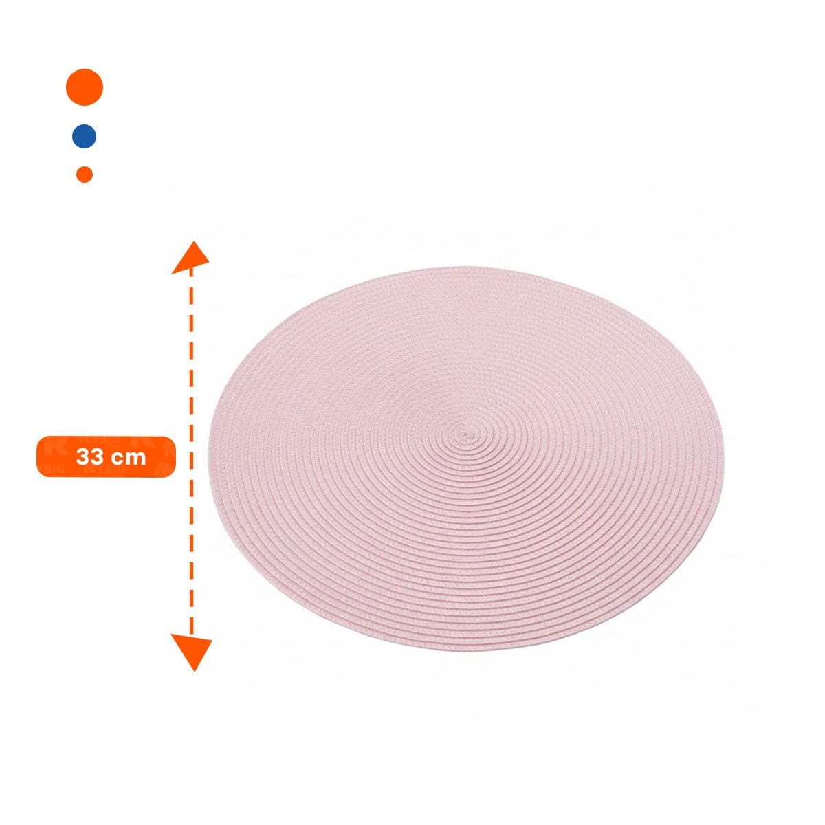 PACK2 TAPETE INDIVIDUAL CIRCULAR BOHO ROSADO PARA HOGAR Y+PAPEL REGALO - 4
