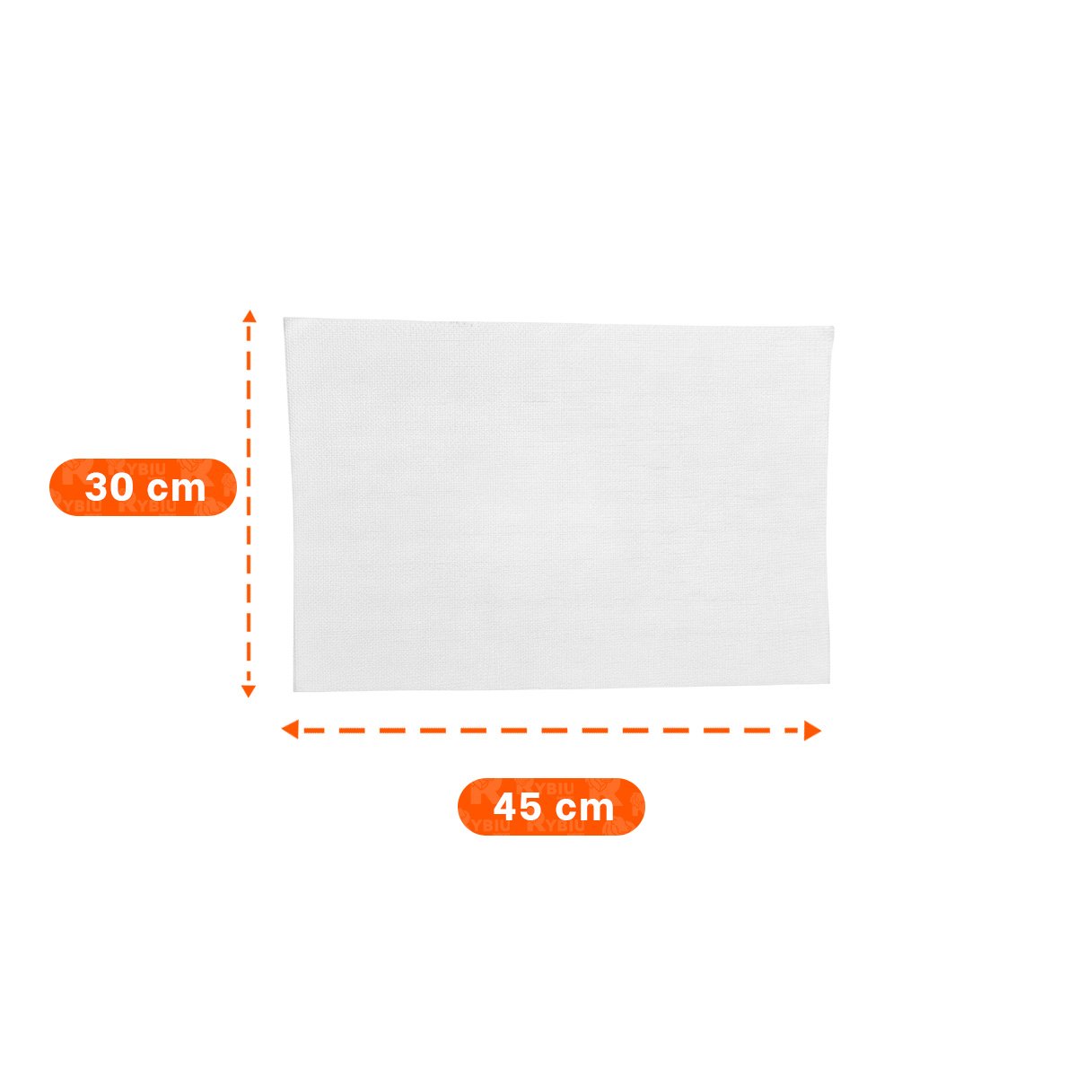 KIT 6 INDIVIDUALES RECTANGULARES LISO BLANCO 30X45CM PARA MESA Y EVENTOS Y+REGALO STICKER - 4