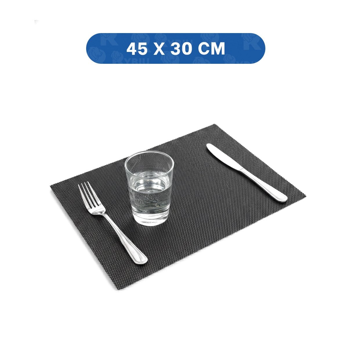 PACK 6 INDIVIDUALES PATRON MALLA CHICA BLANCO Y NEGRO 30X45CM PARA MESA Y+LIGAS REGALO - 4