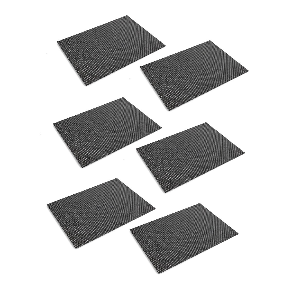 PACK4 COLECCION 6 INDIVIDUAL NEGRO Y BLANCO PATRON MALLA CHICA 30X45CM Y+PAPEL REGALO - 3