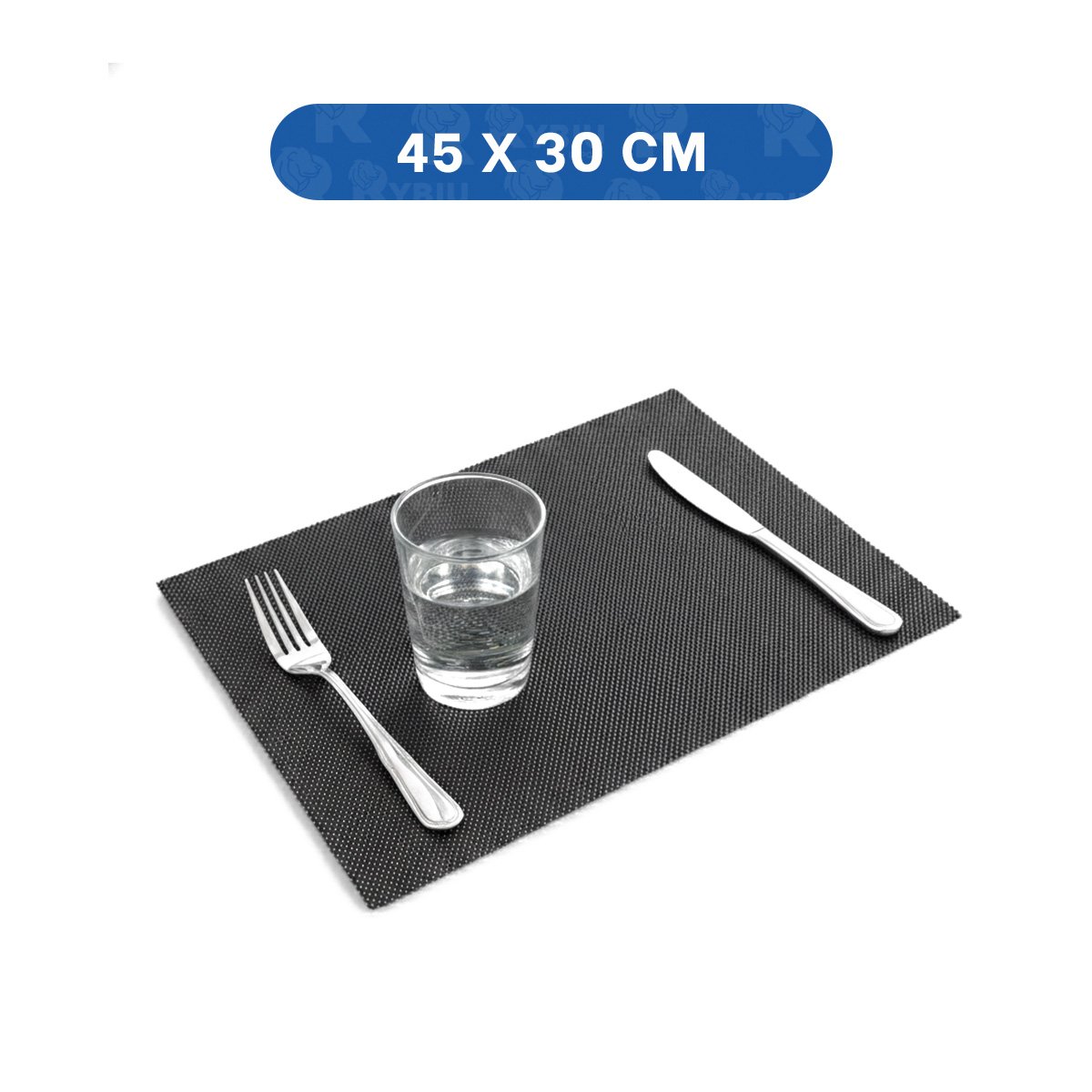 PACK4 COLECCION 6 INDIVIDUAL NEGRO Y BLANCO PATRON MALLA CHICA 30X45CM Y+PAPEL REGALO - 4