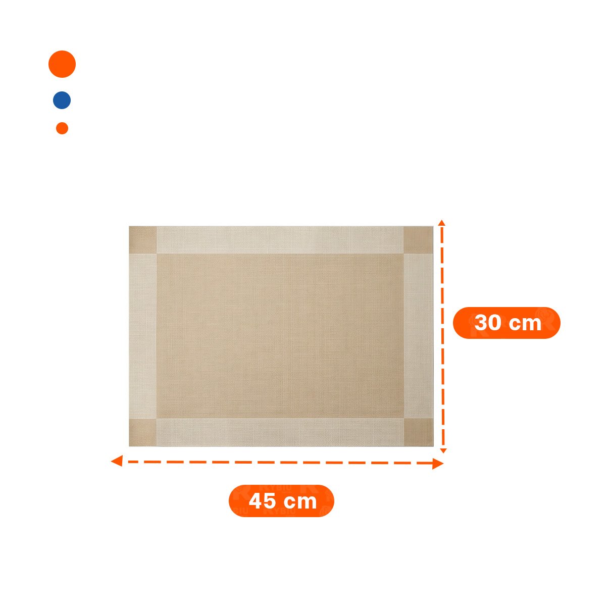 PACK6 SUPERFICIE DORADA RECTANGULAR 30X45 CM PARA COMEDOR CON ESTILO HOGARENO Y+PAPEL REGALO - 4