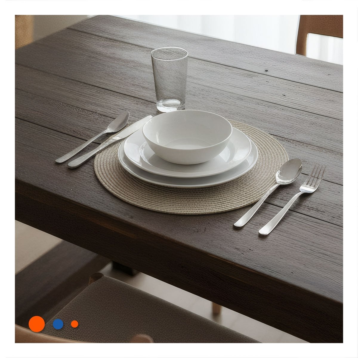 INDIVIDUAL TEXTIL CIRCULAR BOHO BEIGE OSCURO PARA COMEDOR Y+LIGAS REGALO - 3