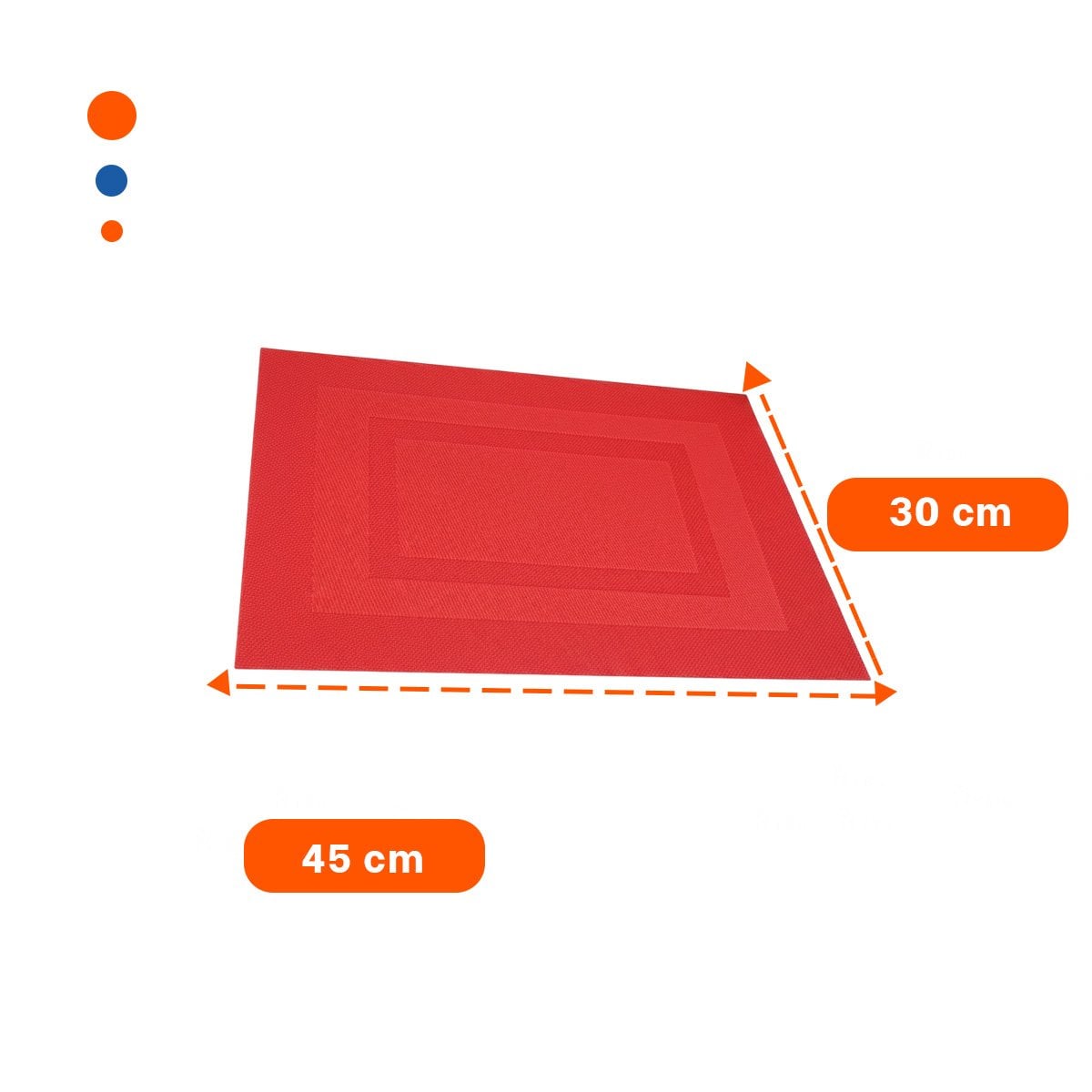 PACK2 JUEGO INDIVIDUAL RECTANGULAR 6 PIEZAS CON BORDE RAYAS GUINDA PARA COMEDOR Y+PAPEL REGALO - 4