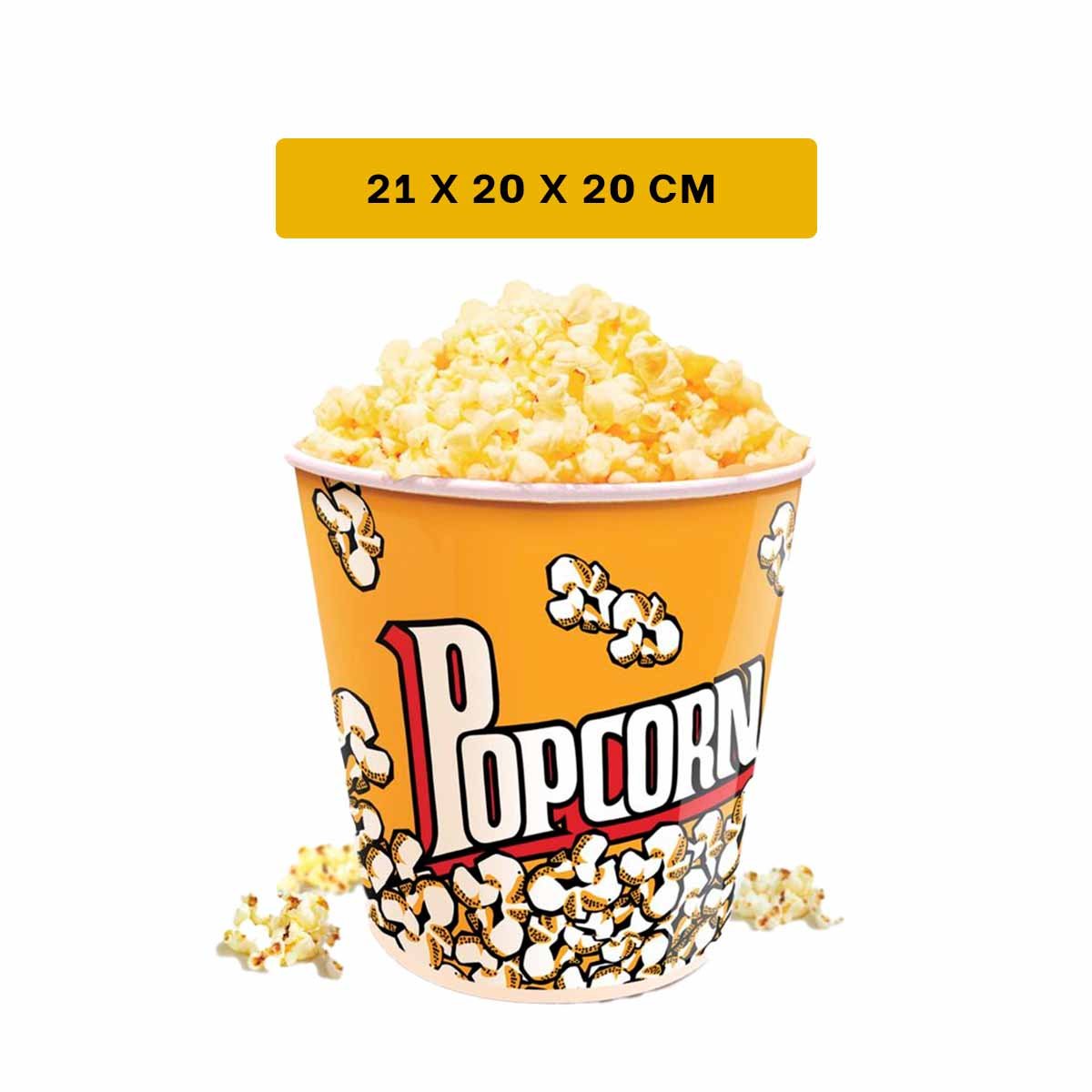 CUBETA VASO POPCORN AMARILLO 21X20CM PARA LA UTILIDAD DE HIJOS SANOS LINDOS Y+LIGAS REGALO - 4