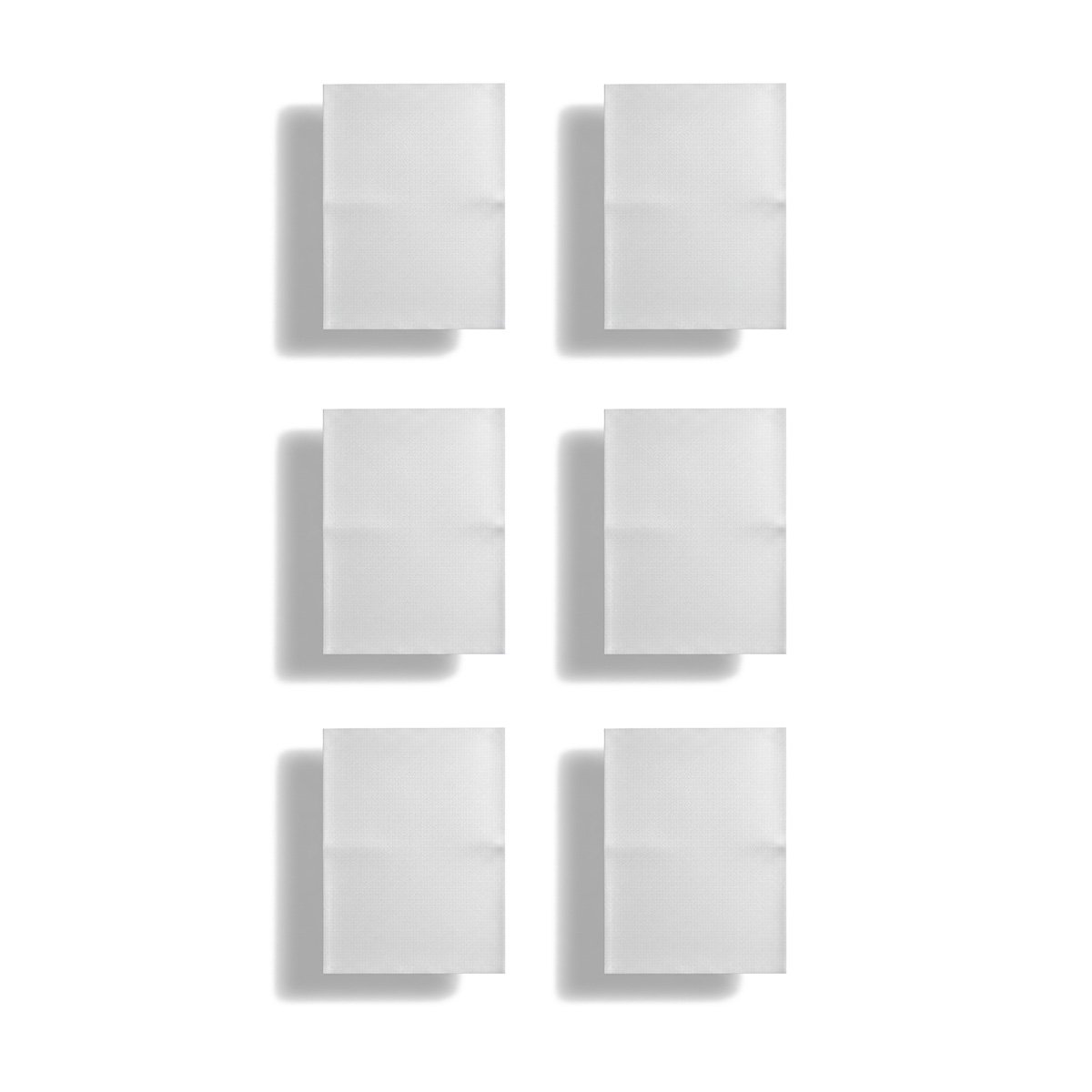 PACK6 PACK 6 INDIVIDUAL RECTANGULAR BLANCO LISO 30X45CM PARA COMEDOR HOGAR Y+REGALO STICKER - 2